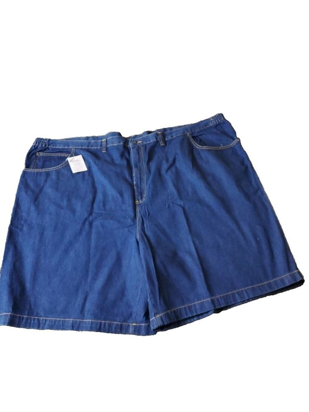 Liberty Blues Shorts Men 58 Big Tall Denim Blue Cotton Elastic Waist y2k LL